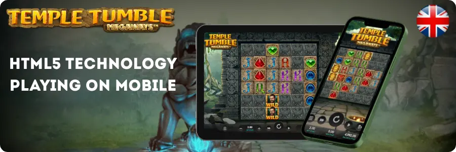 HTML5 technology for playing Temple Tumble Megaways on mobile devices